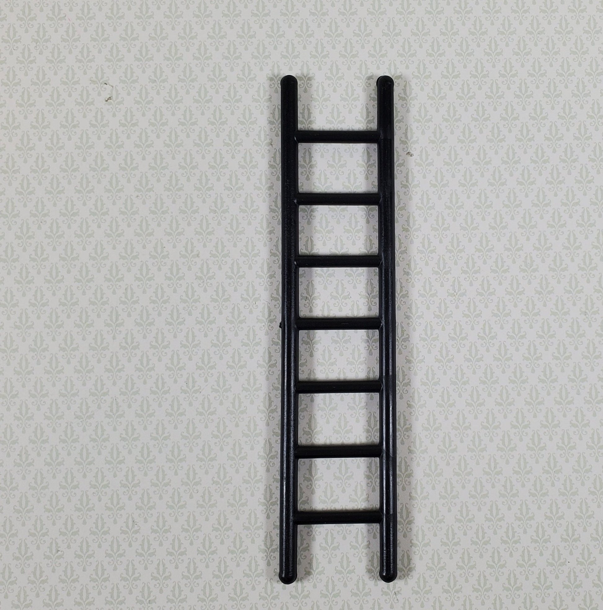 Dollhouse HALF SCALE Ladder 4 11/16 Tall Black Wood 1:24 Miniature Miniature - Miniature Crush
