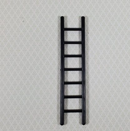 Dollhouse HALF SCALE Ladder 4 11/16 Tall Black Wood 1:24 Miniature Miniature - Miniature Crush