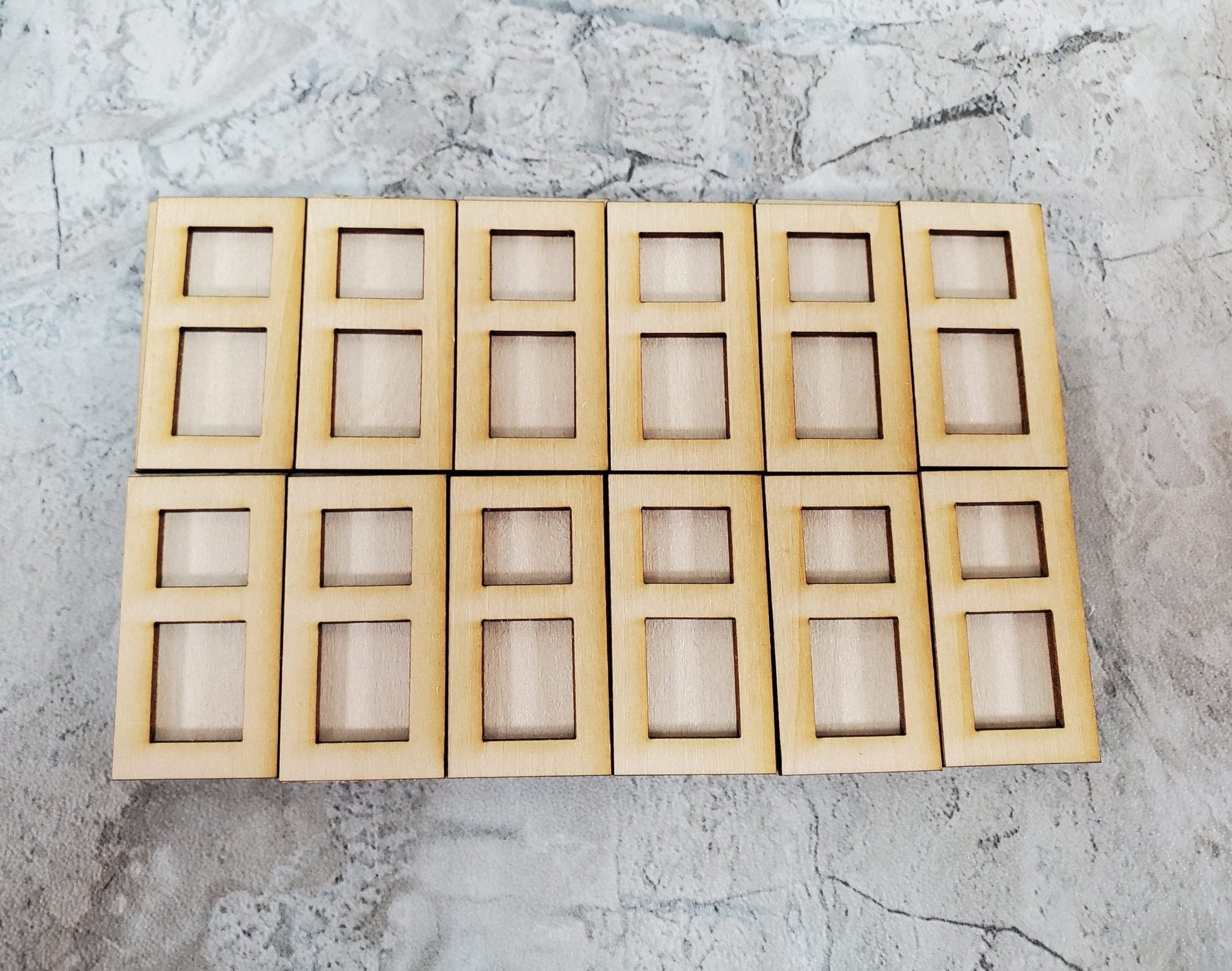 Dollhouse HALF SCALE Wall Panels 2 Layer Tudor Style Set of 12 1:24 Scale 1 1/2" Tall - Miniature Crush