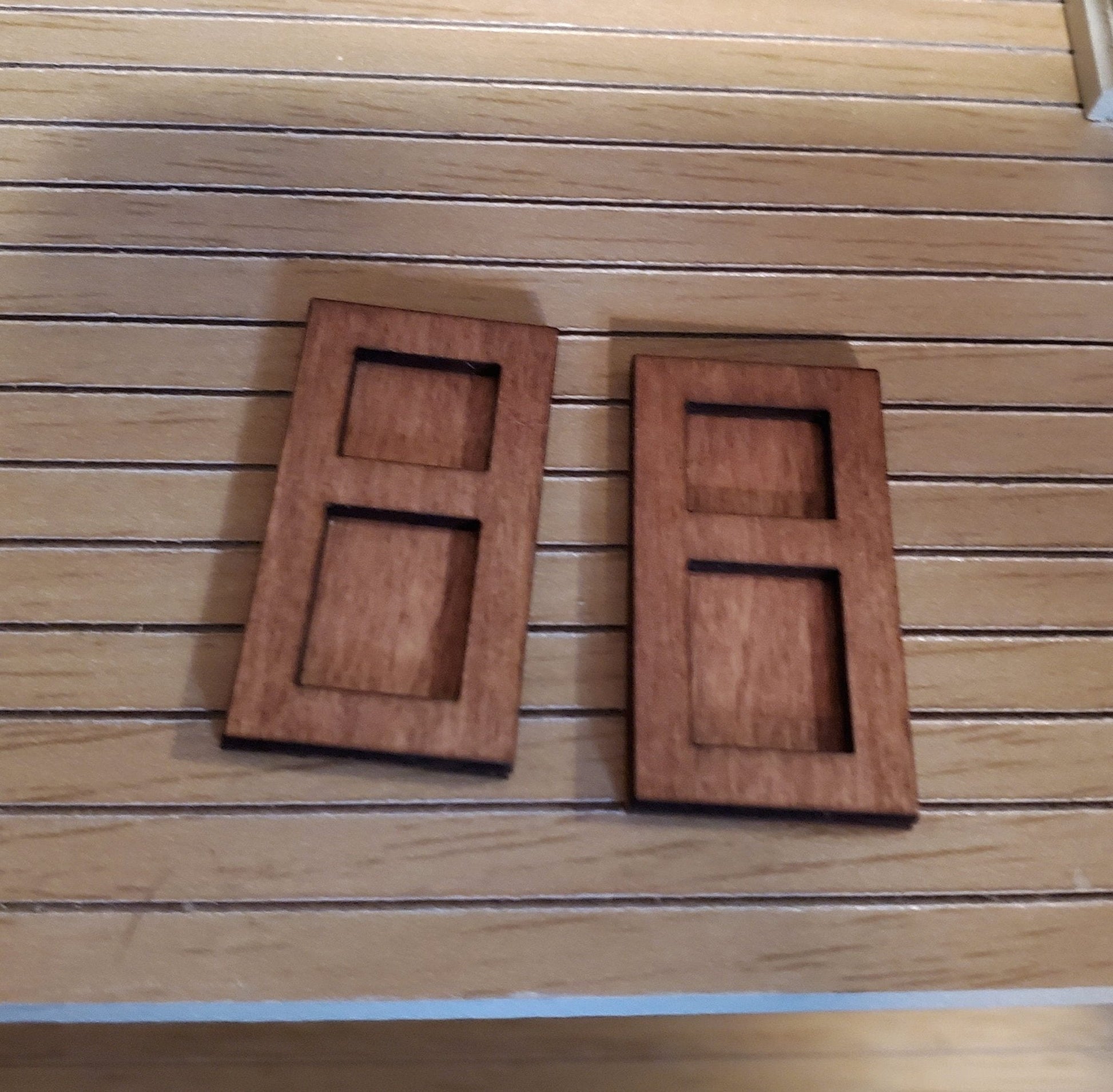 Dollhouse HALF SCALE Wall Panels 2 Layer Tudor Style Set of 12 1:24 Scale 1 1/2" Tall - Miniature Crush