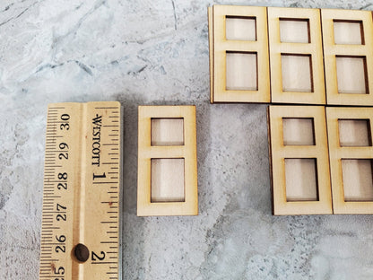 Dollhouse HALF SCALE Wall Panels 2 Layer Tudor Style Set of 12 1:24 Scale 1 1/2" Tall - Miniature Crush