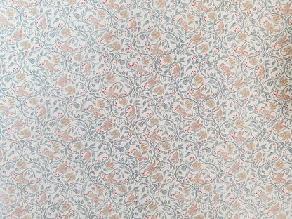 Dollhouse HALF SCALE Wallpaper 3 Sheets "Birds & Berries" 1:24 Scale Victorian or Art Nouveau - Miniature Crush
