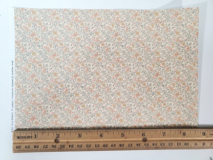 Dollhouse HALF SCALE Wallpaper 3 Sheets "Birds & Berries" 1:24 Scale Victorian or Art Nouveau - Miniature Crush