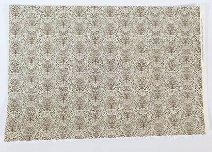 Dollhouse HALF SCALE Wallpaper 3 Sheets Brown on Cream "Acorns" 1:24 Scale - Miniature Crush