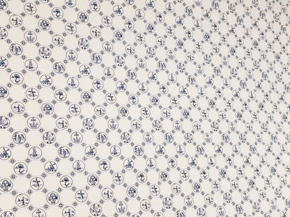 Dollhouse HALF SCALE Wallpaper 3 Sheets Dutch Delft Blue 1:24 Scale Miniature - Miniature Crush