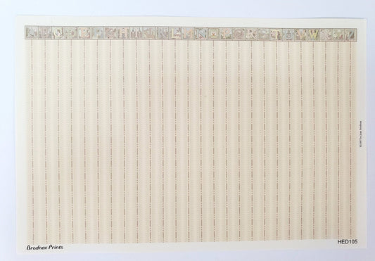 Dollhouse HALF SCALE Wallpaper 3 Sheets Nursery Alphabet "Mother Goose" 1:24 Scale - Miniature Crush