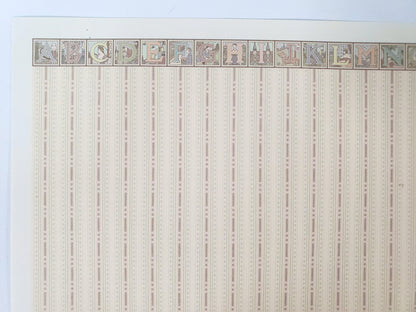 Dollhouse HALF SCALE Wallpaper 3 Sheets Nursery Alphabet "Mother Goose" 1:24 Scale - Miniature Crush