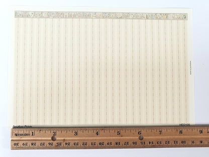Dollhouse HALF SCALE Wallpaper 3 Sheets Nursery Alphabet "Mother Goose" 1:24 Scale - Miniature Crush