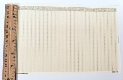 Dollhouse HALF SCALE Wallpaper 3 Sheets Nursery Alphabet "Mother Goose" 1:24 Scale - Miniature Crush