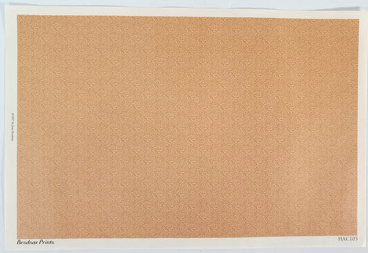 Dollhouse HALF SCALE Wallpaper 3 Sheets Orange Rush Arts & Crafts "Michaelmas" 1:24 Scale - Miniature Crush