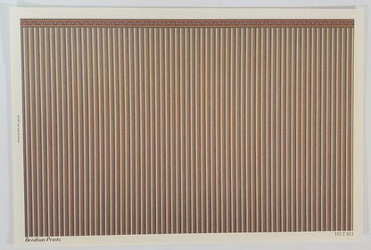 Dollhouse HALF SCALE Wallpaper 3 Sheets Striped Browns Blues "Patina" 1:24 Scale - Miniature Crush