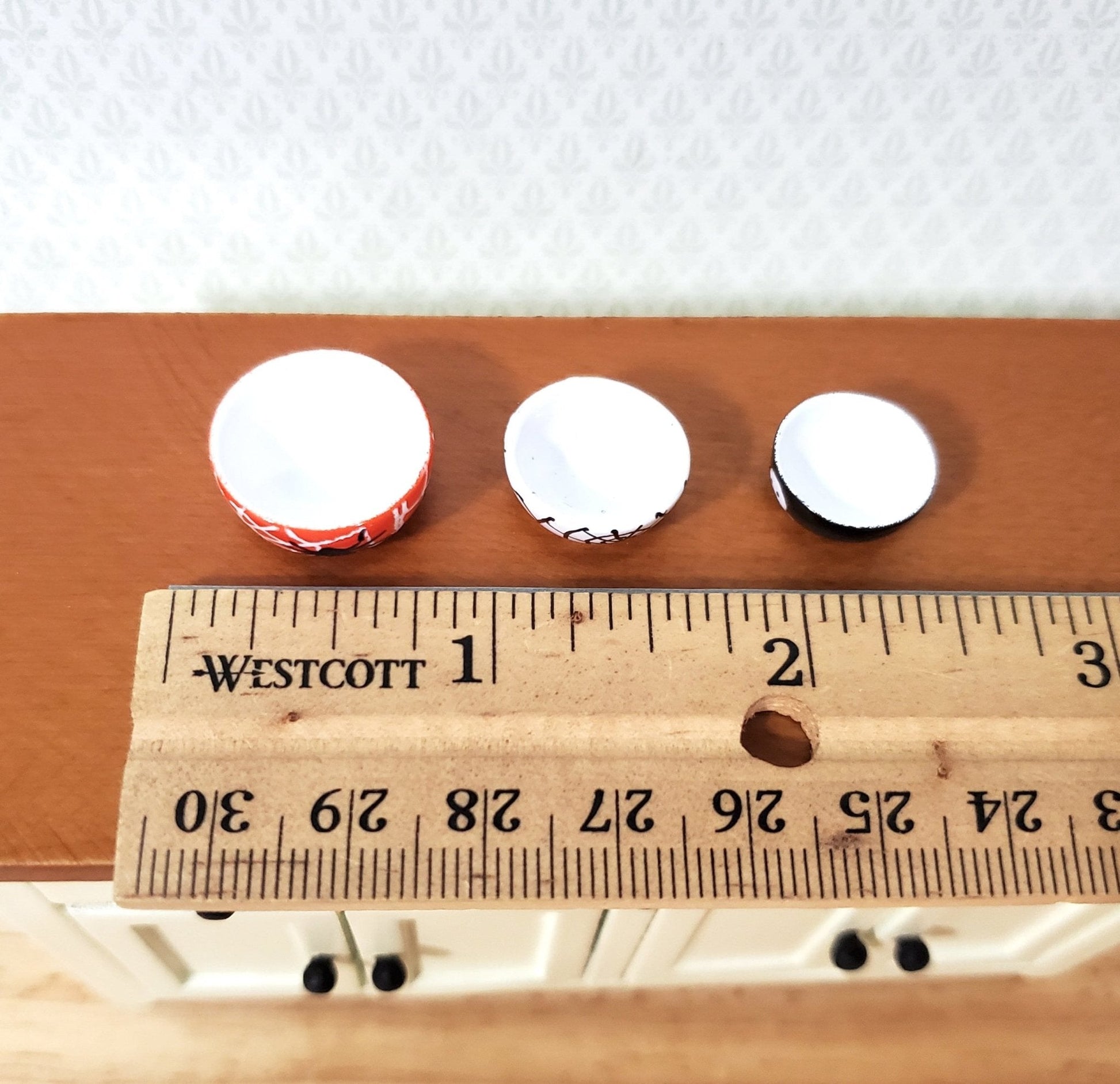Dollhouse Halloween Stacking Mixing Bowls Set of 3 1:12 Scale Miniature Kitchen - Miniature Crush