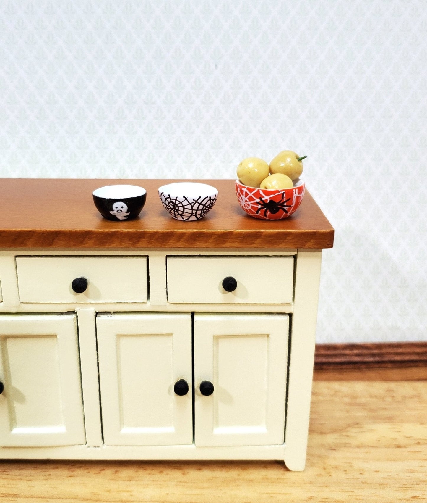 Dollhouse Halloween Stacking Mixing Bowls Set of 3 1:12 Scale Miniature Kitchen - Miniature Crush