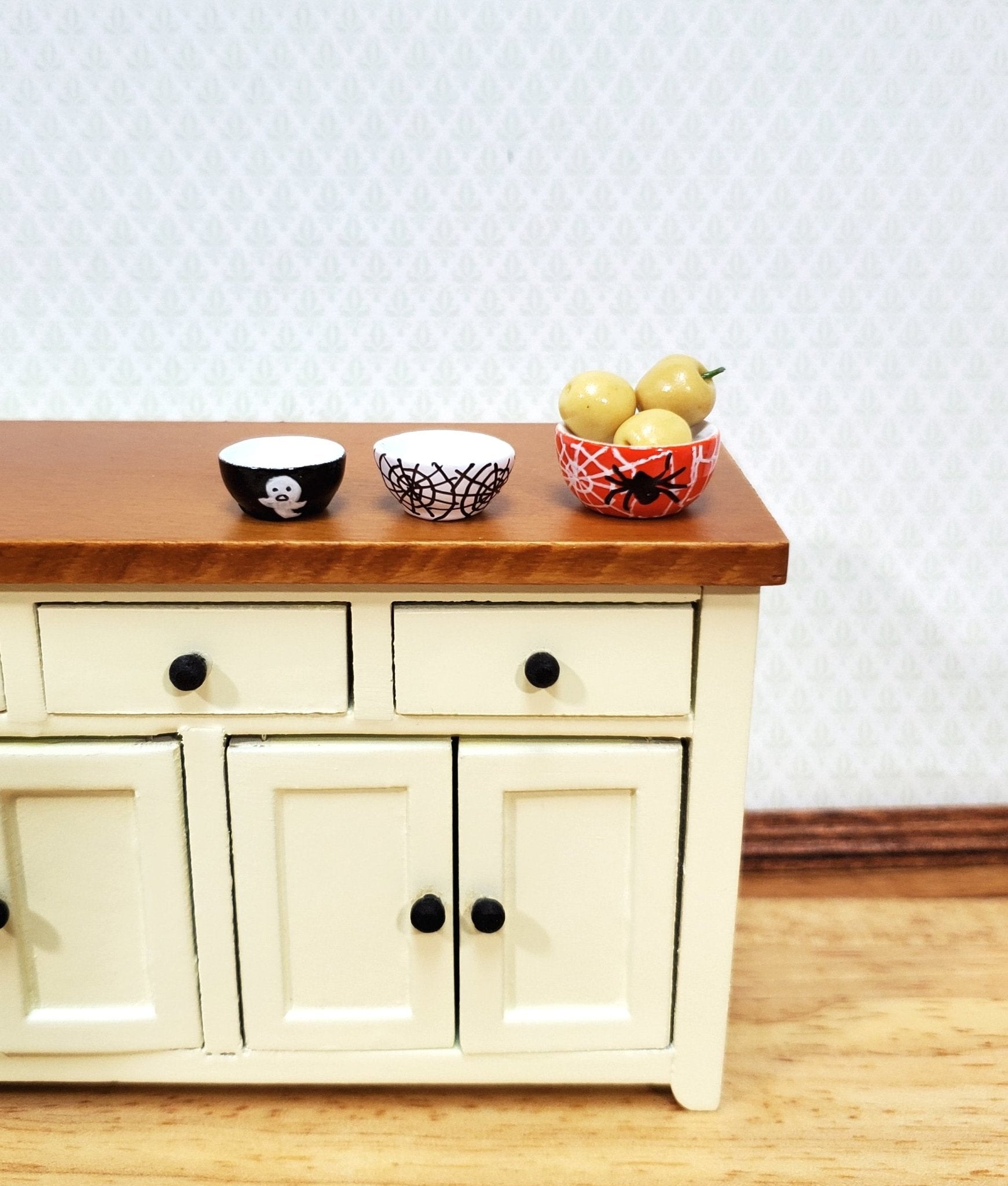 Dollhouse Halloween Stacking Mixing Bowls Set of 3 1:12 Scale Miniature Kitchen - Miniature Crush