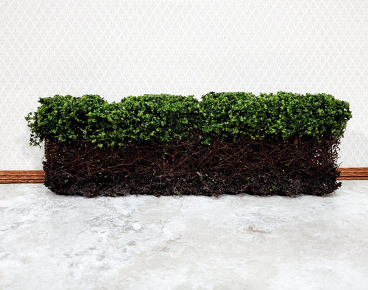 Dollhouse Hedge Tall Dark Green with Vine Stems Free Standing 1:12 Scale Miniature - Miniature Crush
