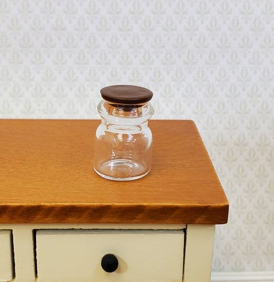 Dollhouse Jar Empty Glass with Lid Wide Mouth for Miniature Kitchens or Shops - Miniature Crush