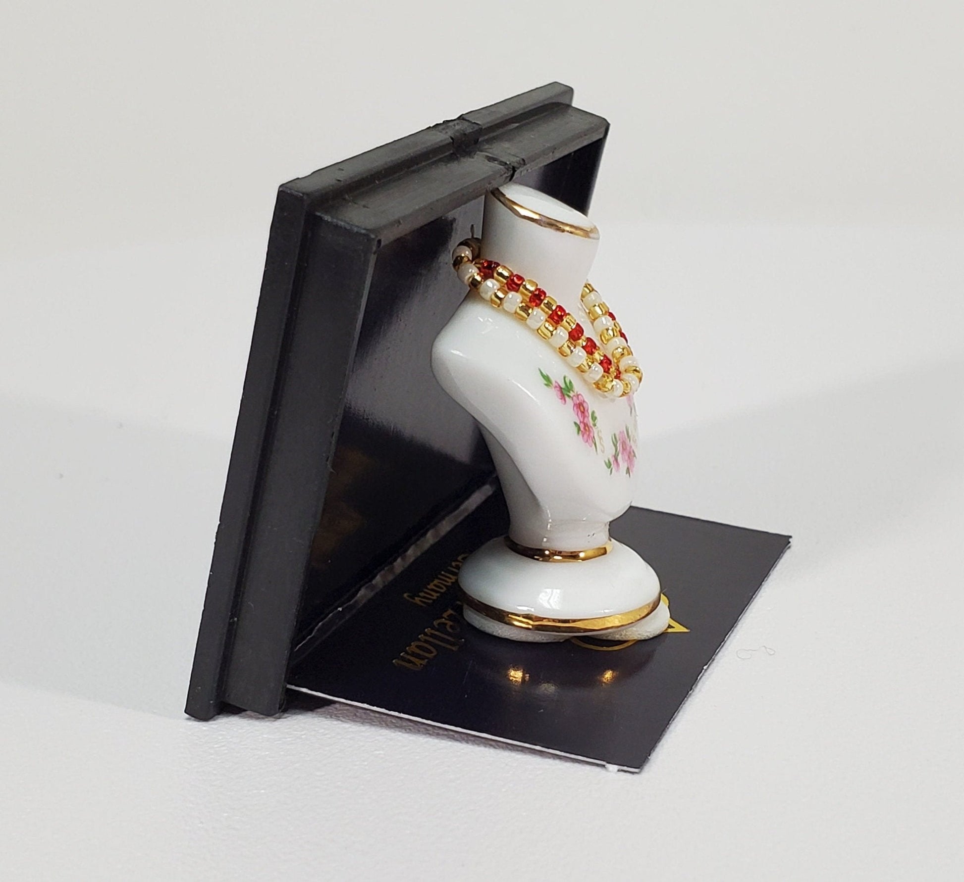 Dollhouse Jewelry Bust with Necklaces by Reutter Porcelain 1:12 Scale Miniature Accessories - Miniature Crush