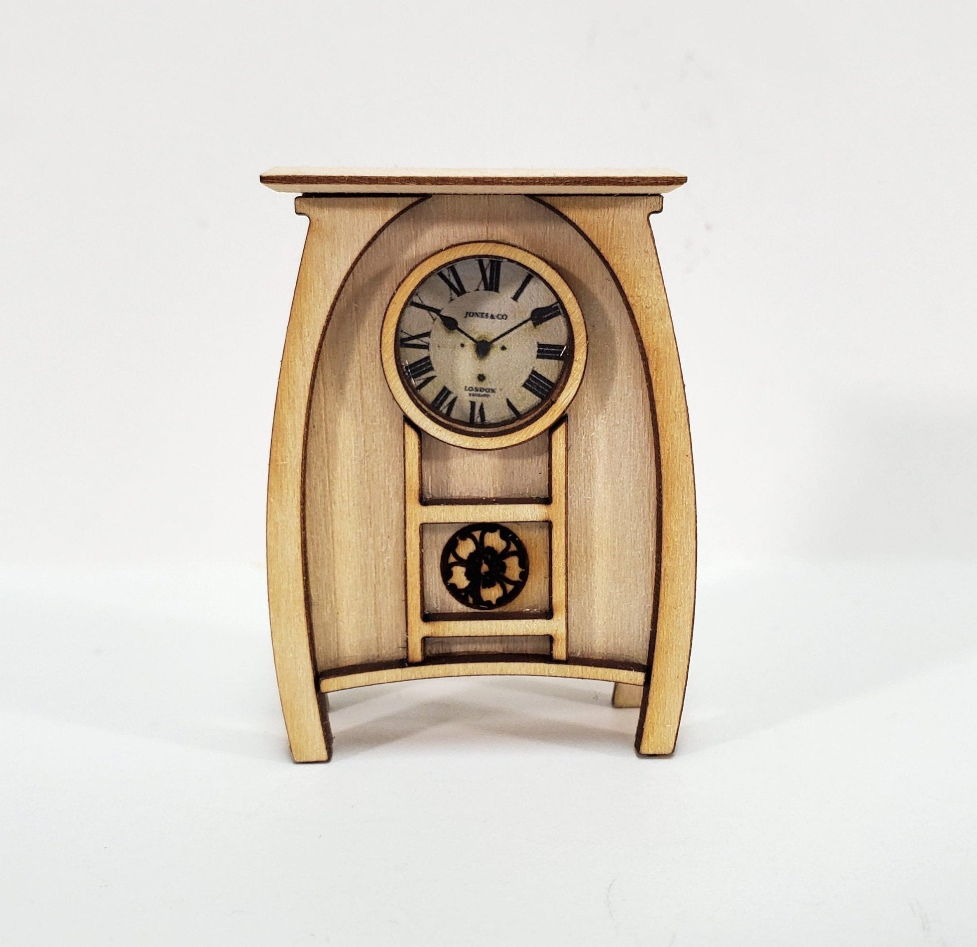 Dollhouse KIT Art Nouveau Clock 1:12 Scale Easy to Assemble DIY Miniature - Miniature Crush