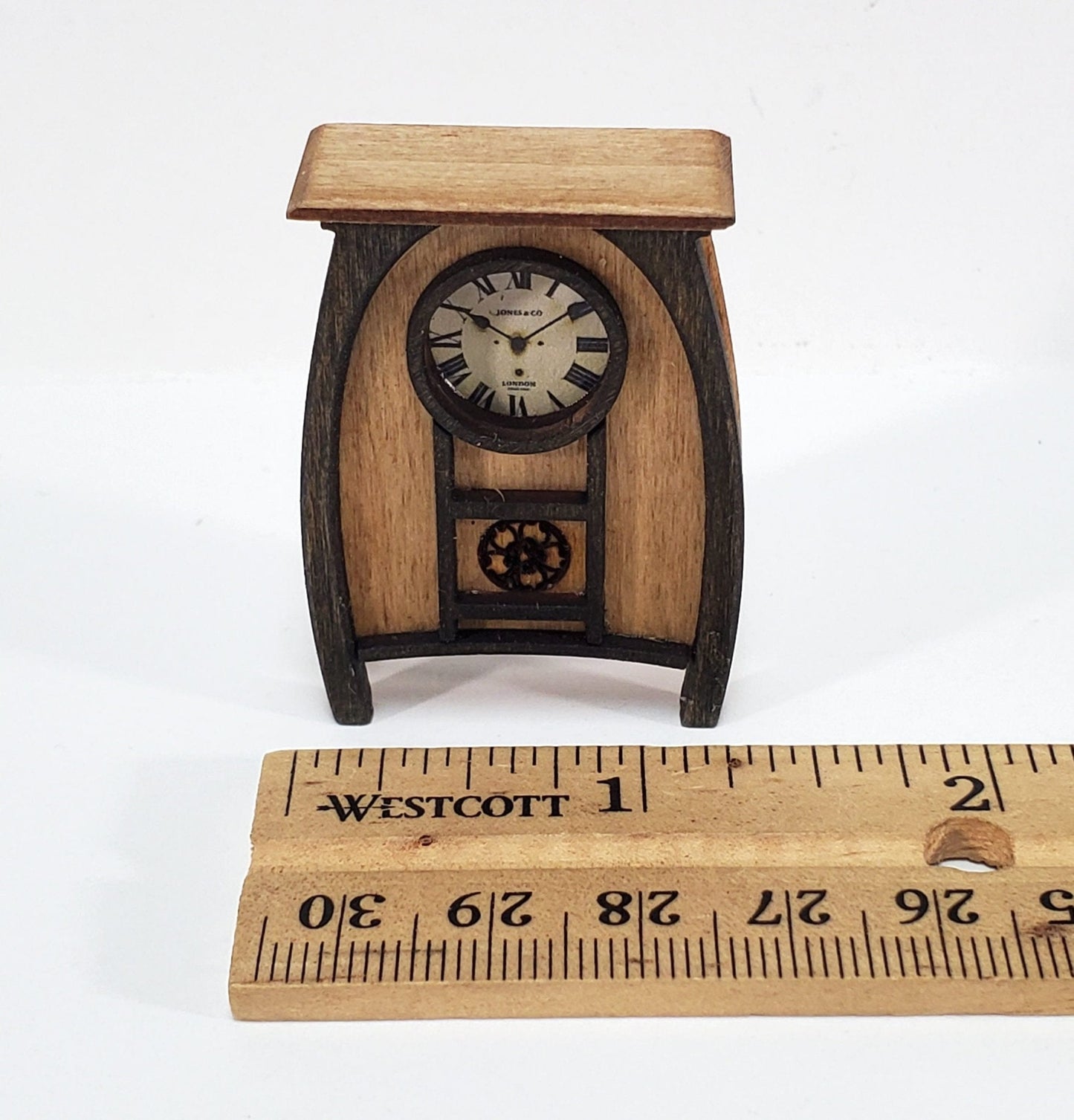 Dollhouse KIT Art Nouveau Clock 1:12 Scale Easy to Assemble DIY Miniature - Miniature Crush