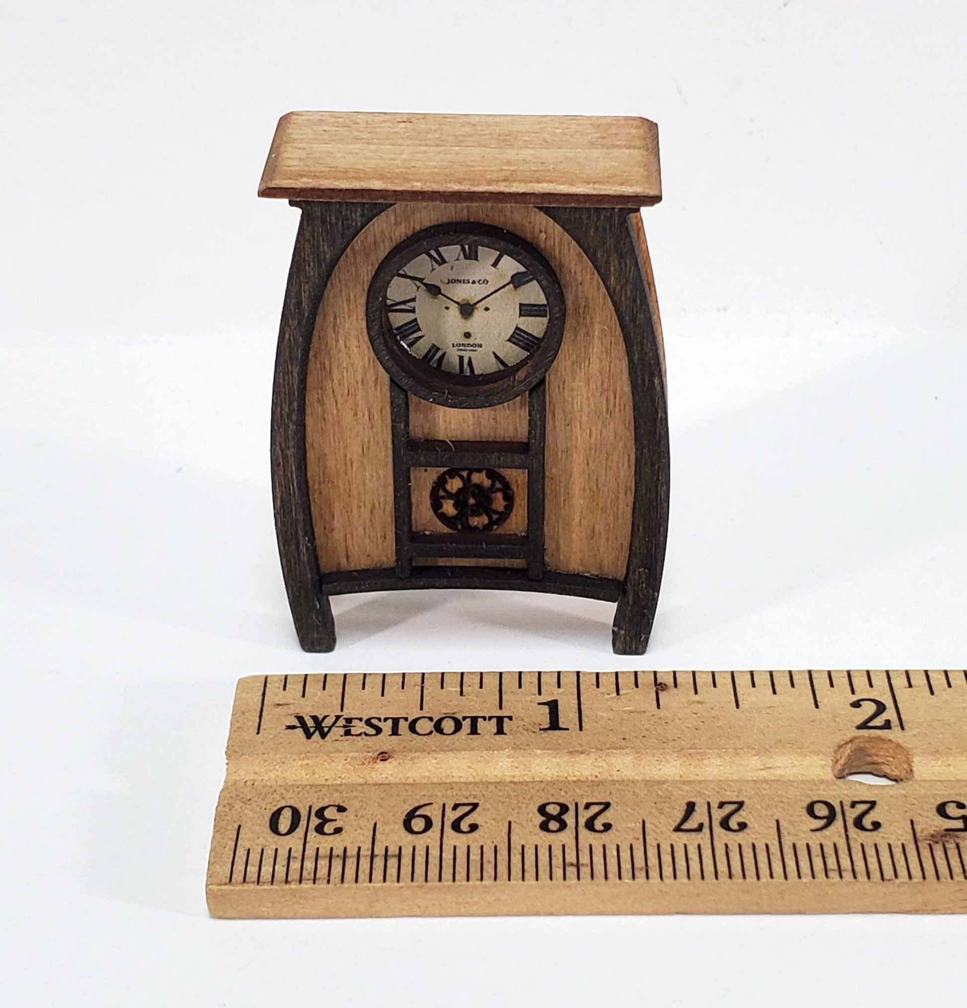 Dollhouse KIT Art Nouveau Clock 1:12 Scale Easy to Assemble DIY Miniature - Miniature Crush