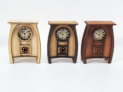 Dollhouse KIT Art Nouveau Clock 1:12 Scale Easy to Assemble DIY Miniature - Miniature Crush
