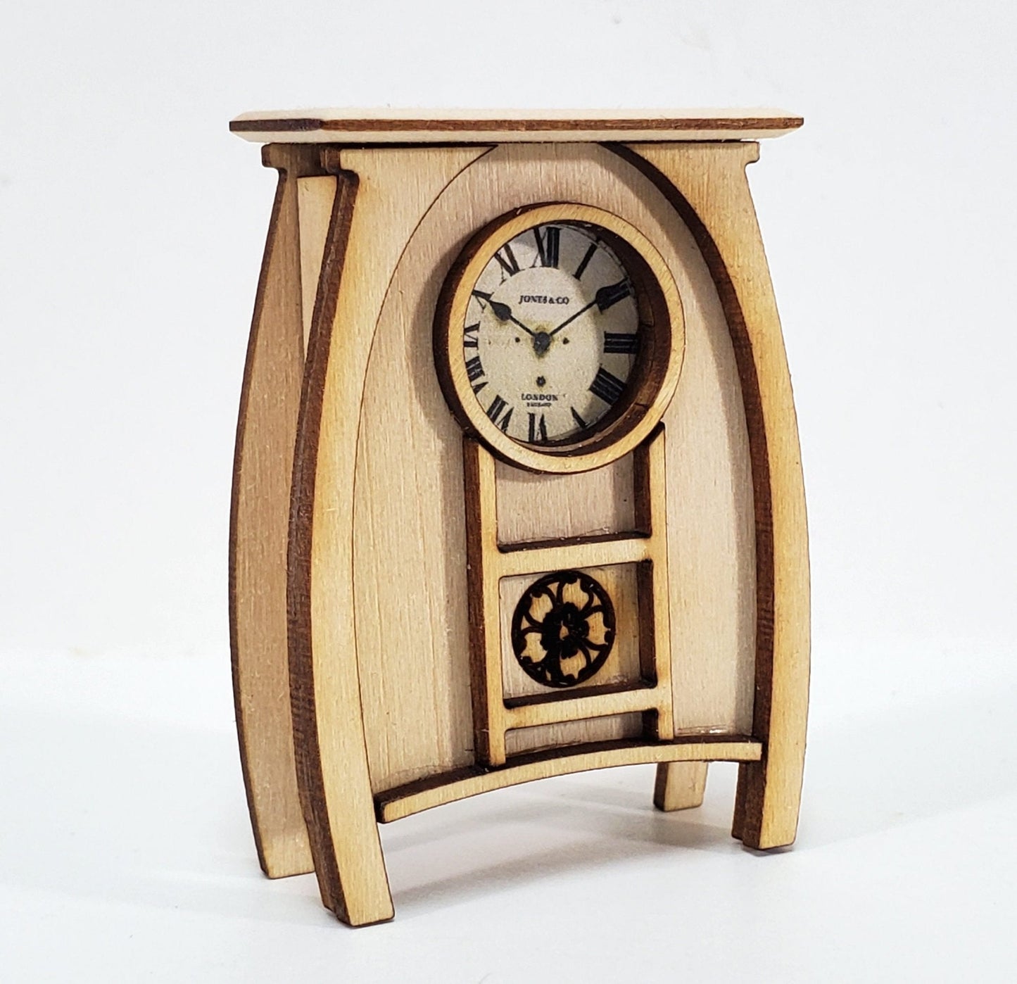 Dollhouse KIT Art Nouveau Clock 1:12 Scale Easy to Assemble DIY Miniature - Miniature Crush