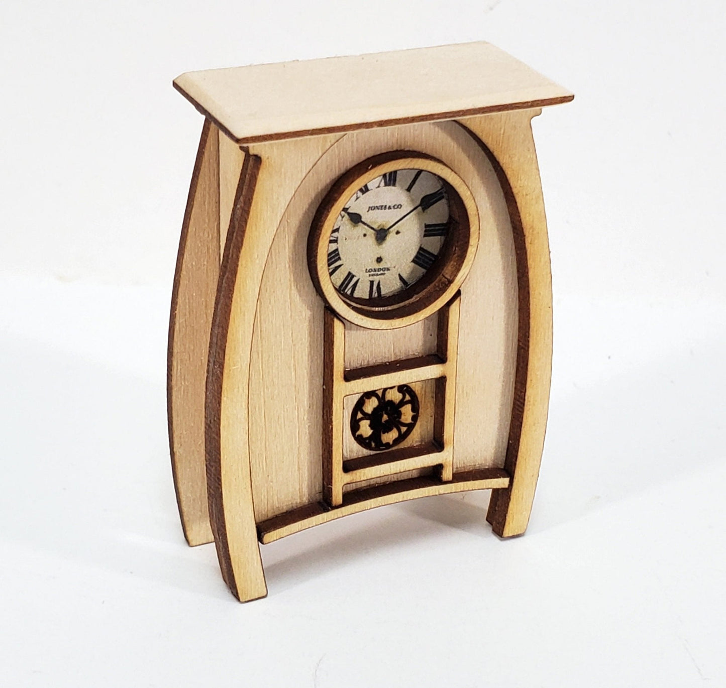 Dollhouse KIT Art Nouveau Clock 1:12 Scale Easy to Assemble DIY Miniature - Miniature Crush