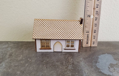 Dollhouse Miniature 1:144 Scale Kit House 1 1/2 Story with Chimney - Miniature Crush