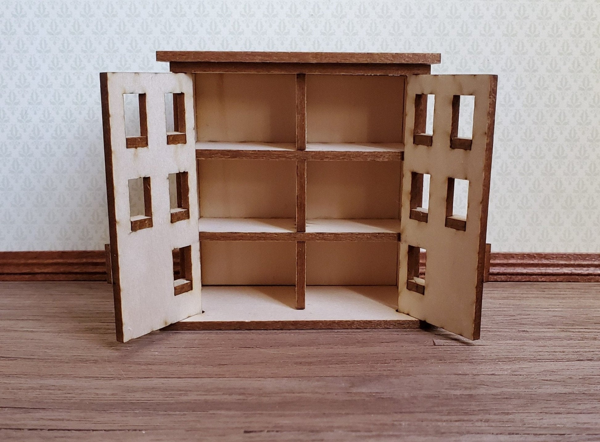 Dollhouse Miniature 1:144 Scale Kit House 3 Story Front Opening 6 Rooms - Miniature Crush