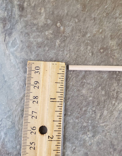 Dollhouse Miniature 6" Trim Scrap Quarter Round Tiny Wood Strip 1/8" 12 Pieces 1:12 Scale - Miniature Crush