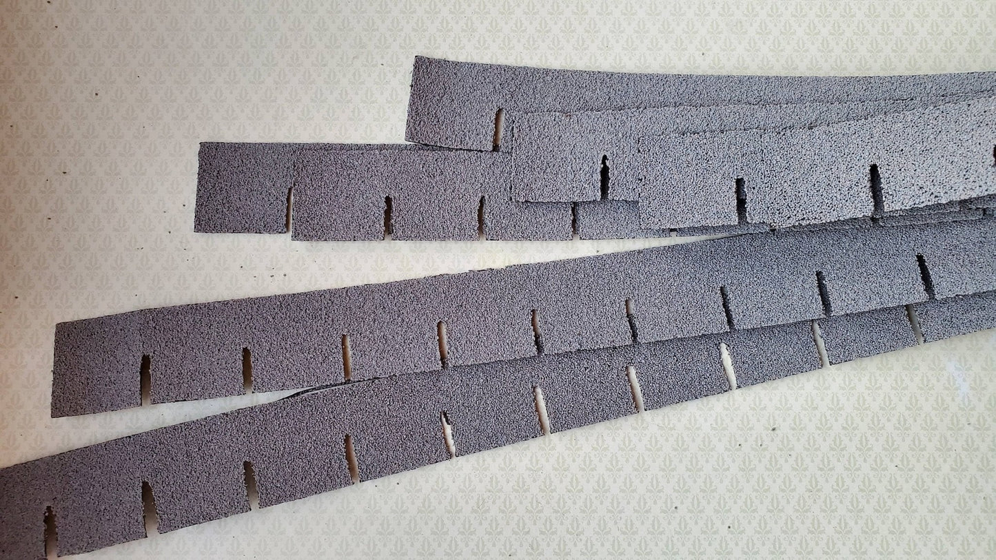 Dollhouse Miniature Asphalt Shingles Dark Gray Square 1:12 Scale #4010 144-157 Sq Inches - Miniature Crush