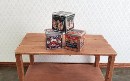 Dollhouse Miniature Biscuit Cookie Tins Old Fashion Grocery Store 1:12 Scale Food - Miniature Crush