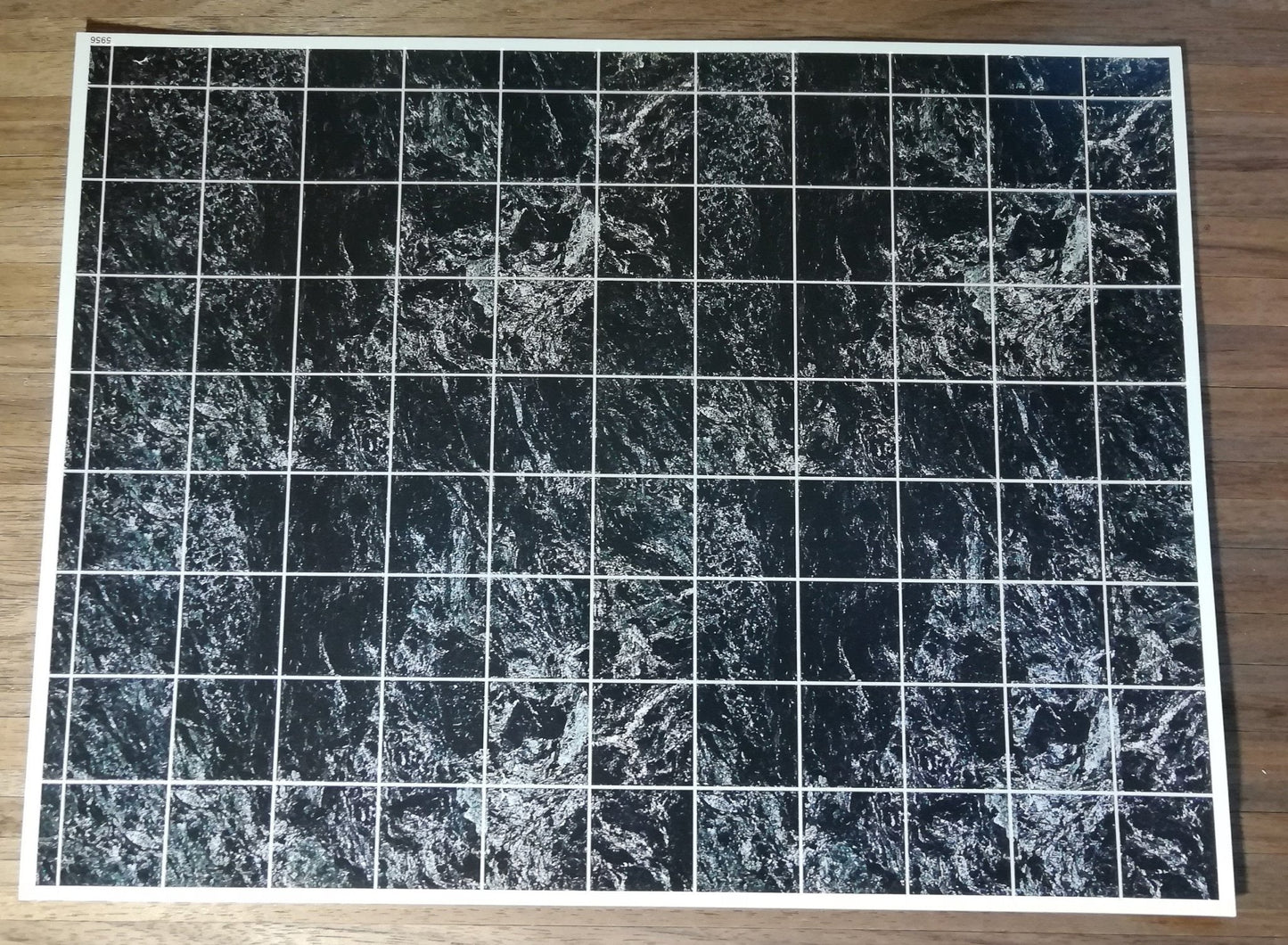 Dollhouse Miniature Black Marble Square Tile Flooring Textured Card Stock Glossy 1:12 Scale - Miniature Crush