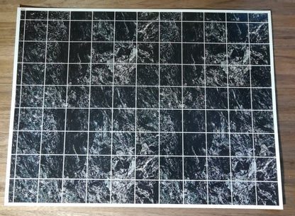 Dollhouse Miniature Black Marble Square Tile Flooring Textured Card Stock Glossy 1:12 Scale - Miniature Crush