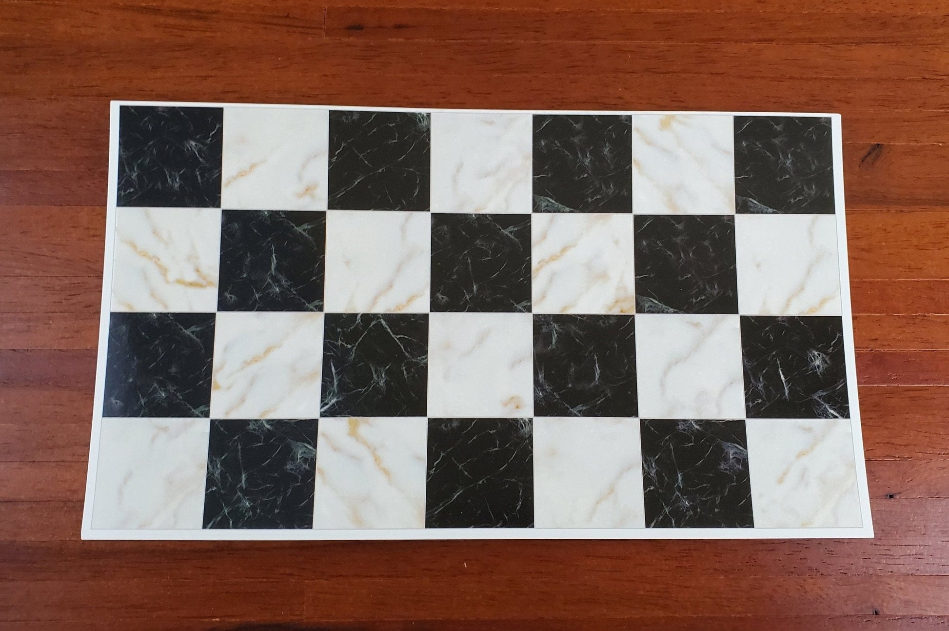 Dollhouse Miniature Black White Gold Marble Tile Flooring Card 1:12 Scale World Model - Miniature Crush