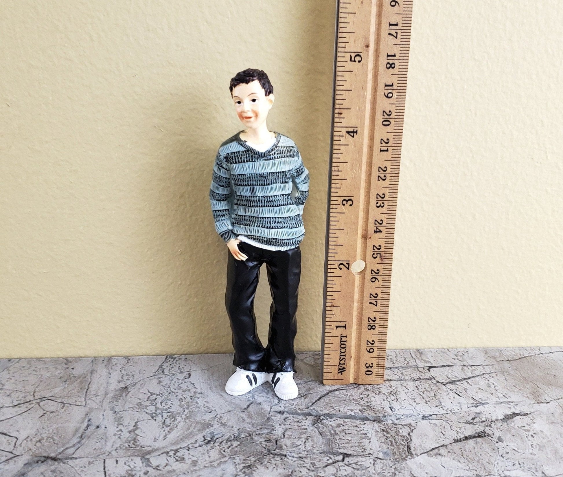 Dollhouse Miniature Boy Son Teenager Brother Modern Standing 1:12 Scale - Miniature Crush