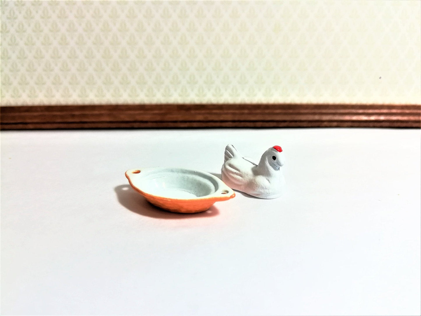 Dollhouse Miniature Chicken Brick Baking Dish 1:12 Scale Kitchen Accessory - Miniature Crush