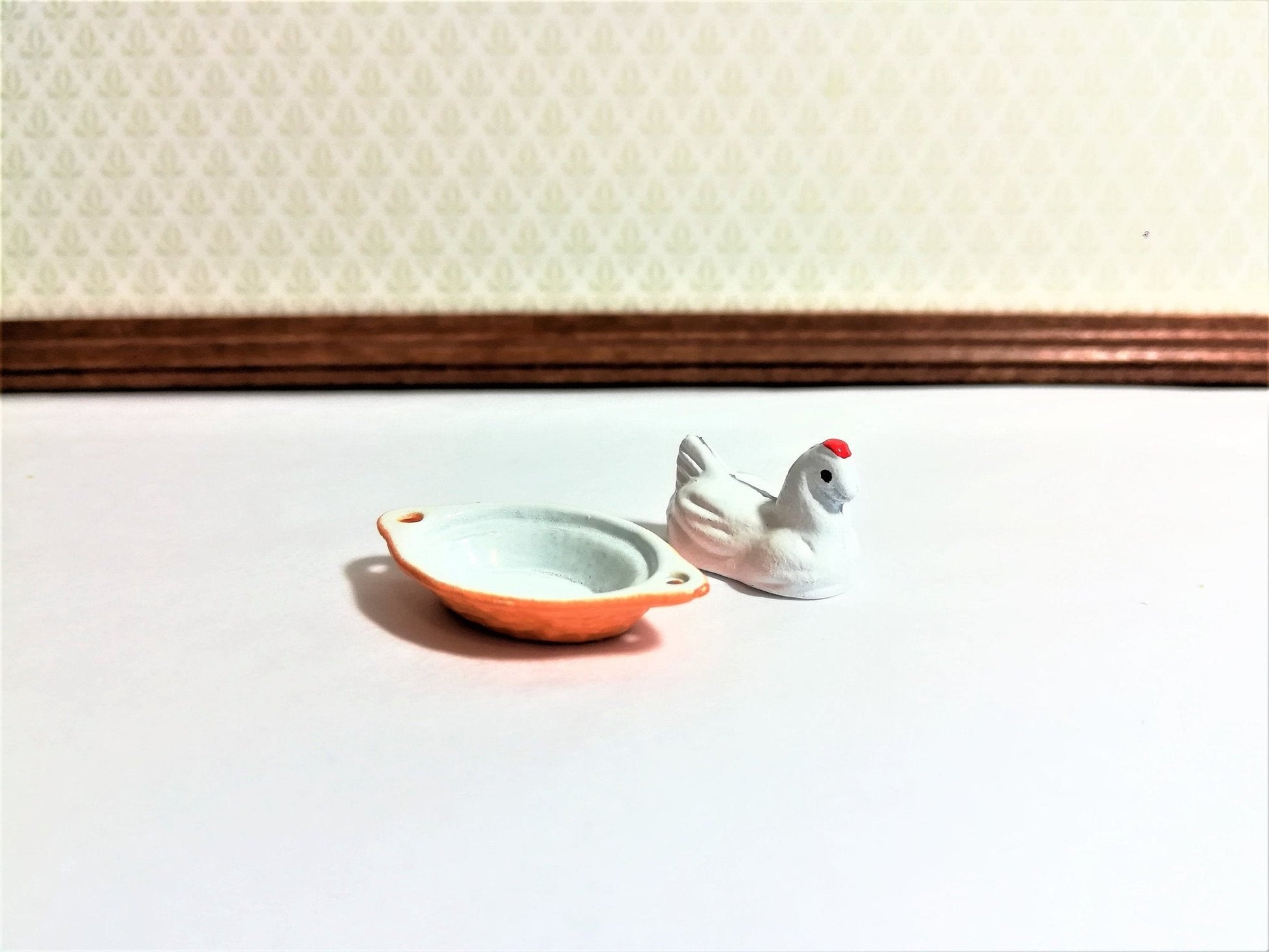 Dollhouse Miniature Chicken Brick Baking Dish 1:12 Scale Kitchen Accessory - Miniature Crush