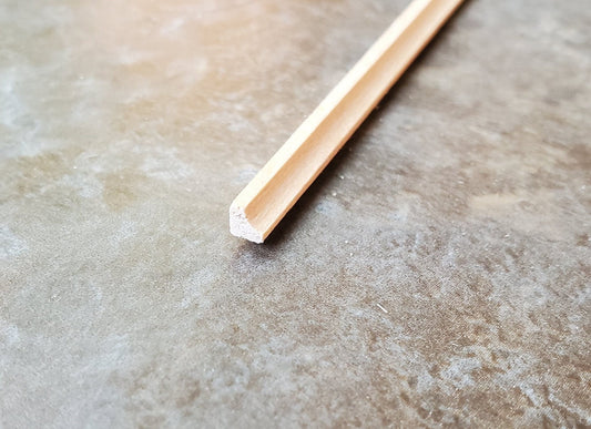 Dollhouse Miniature Cove Molding Trim Wood Strip 1/8" x 18" long 1:12 Scale - Miniature Crush