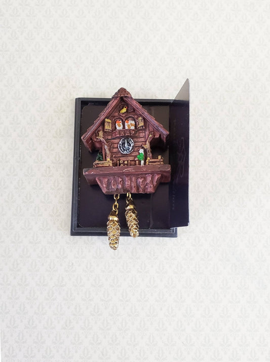 Dollhouse Miniature Cuckoo Clock Resin by Reutter 1:12 Scale German Style - Miniature Crush