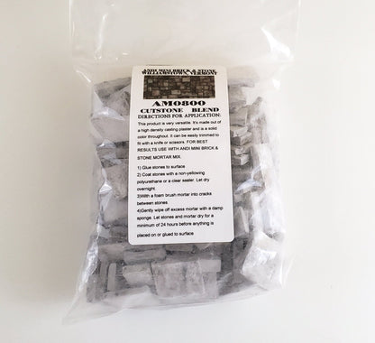 Dollhouse Miniature Cut Stone Gray Blend by Andi Mini Brick & Stone 1:12 Scale 72 sq in AM0800 - Miniature Crush