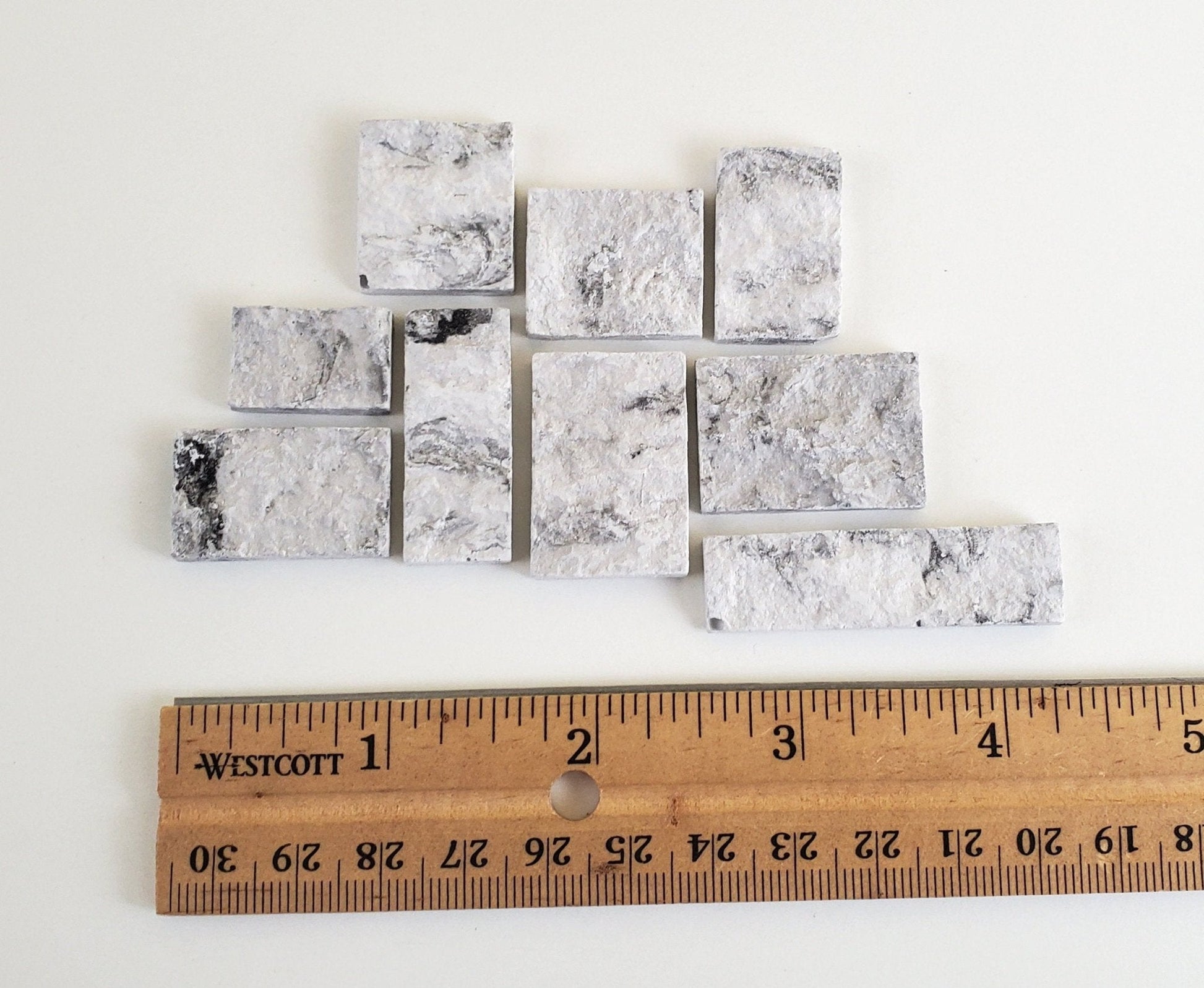 Dollhouse Miniature Cut Stone Gray by Andi Mini Brick & Stone 1:12 Scale 72 sq in AM0725 - Miniature Crush