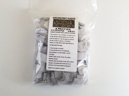 Dollhouse Miniature Cut Stone Gray by Andi Mini Brick & Stone 1:12 Scale 72 sq in AM0725 - Miniature Crush