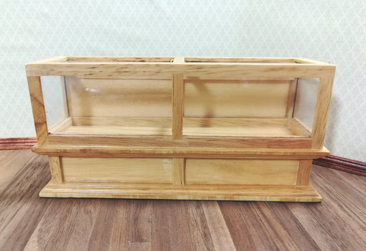 Dollhouse Miniature Display Counter for Bakery Store or Shop 1:12 Scale Furniture Light Oak - Miniature Crush
