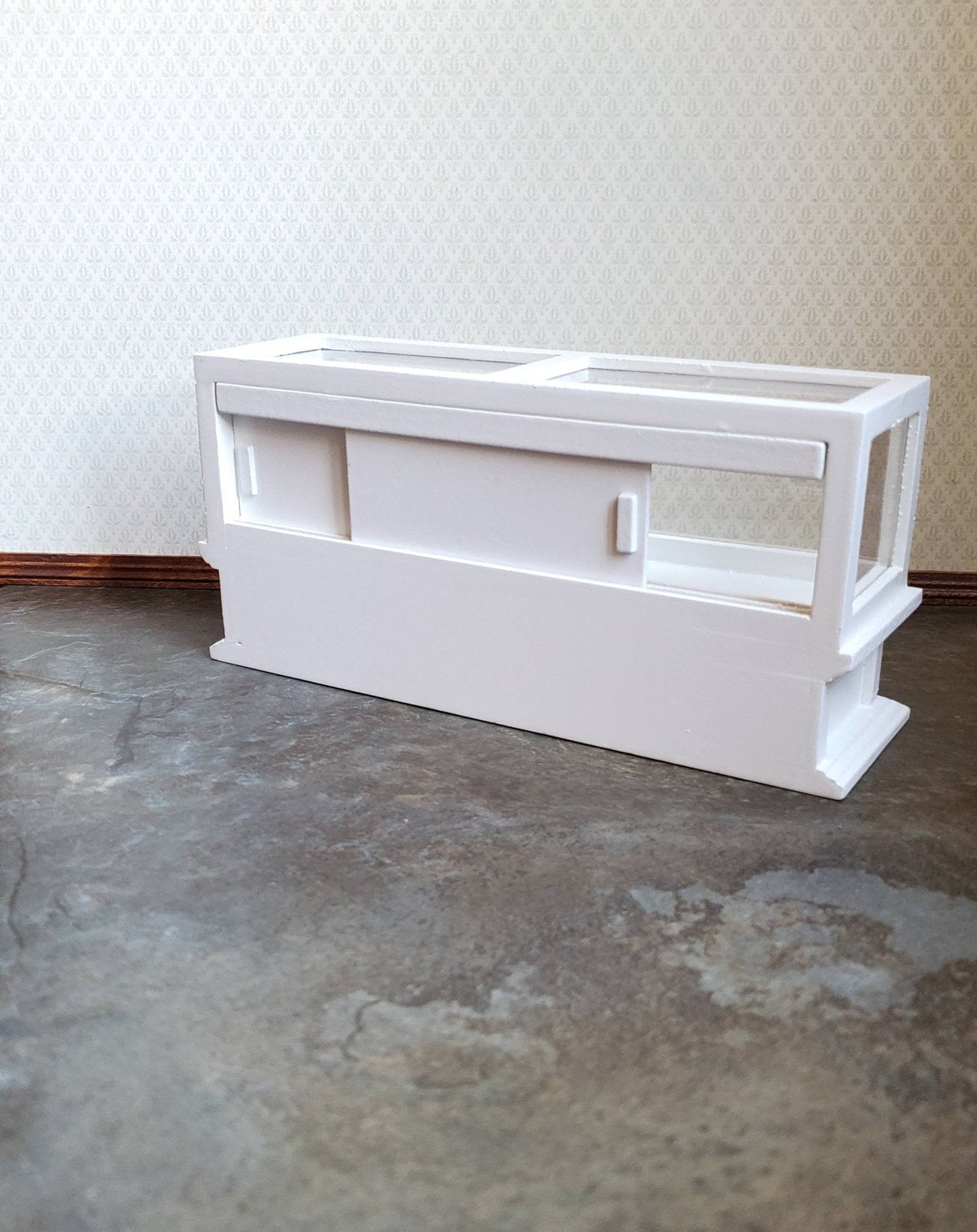Dollhouse Miniature Display Counter for Bakery Store or Shop 1:12 Scale Furniture White - Miniature Crush