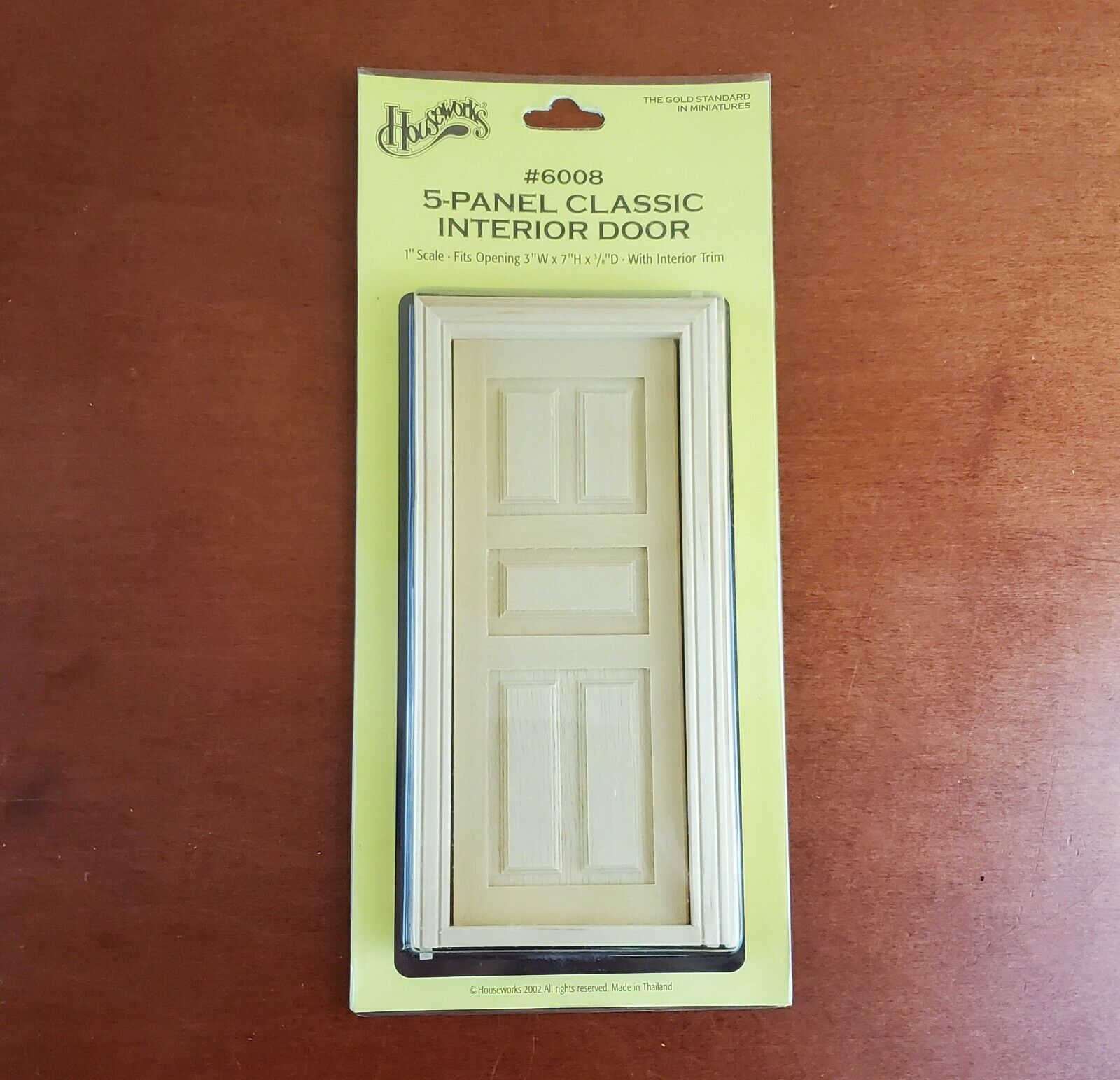 Dollhouse Miniature Door 5 Panel Traditional Interior 1:12 Scale Houseworks 6008 - Miniature Crush