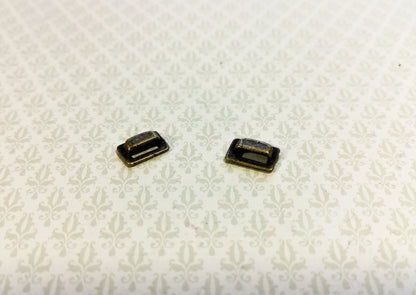 Dollhouse Miniature Drawer Pulls Craftsman Style x2 Antique Bronze Finish 1:12 Scale - Miniature Crush
