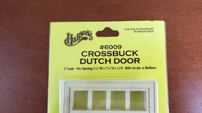 Dollhouse Miniature Exterior Door Crossbuck Dutch Door 1:12 Scale Houseworks #6009 - Miniature Crush