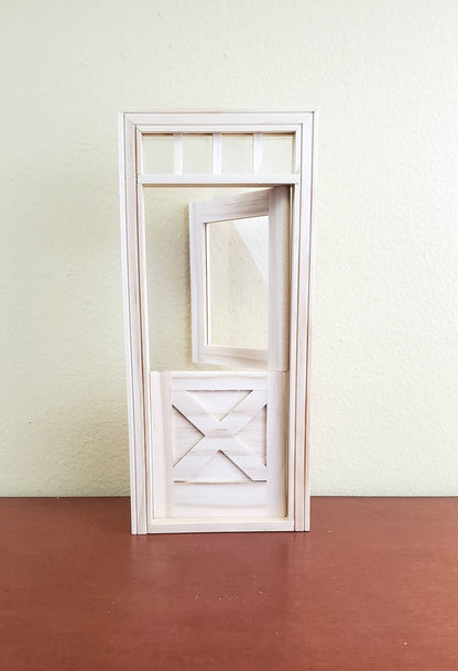 Dollhouse Miniature Exterior Door Crossbuck Dutch Door 1:12 Scale Houseworks #6009 - Miniature Crush