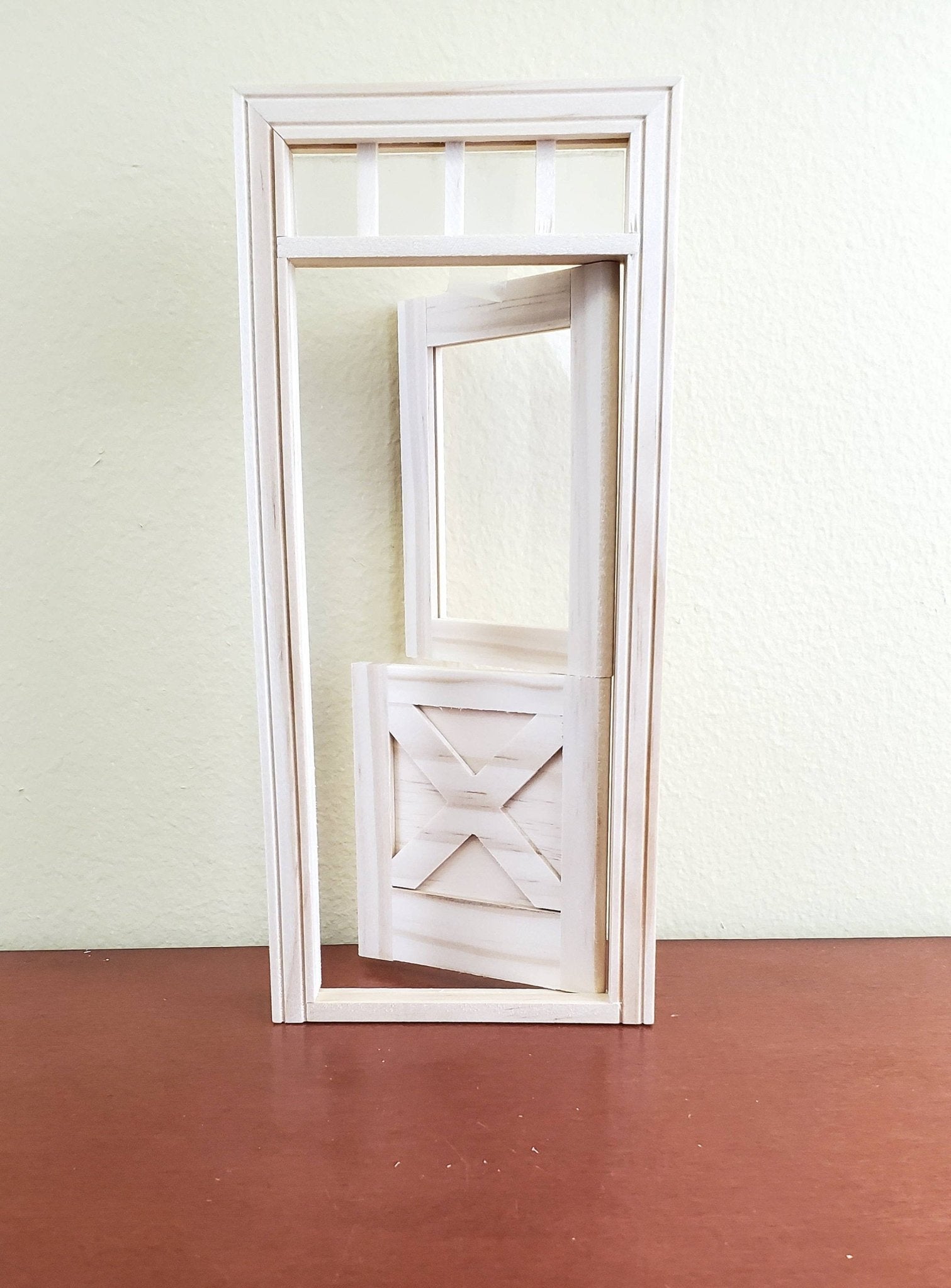 Dollhouse Miniature Exterior Door Crossbuck Dutch Door 1:12 Scale Houseworks #6009 - Miniature Crush